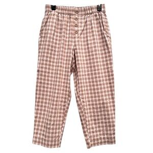 LOFT Outlet Size MP High Rise Straight Cotton Elastic Waist Pull-On Pants